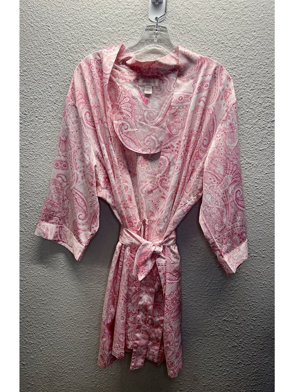 Cabernet Women’s Pink Paisley Robe Kimono Size XL